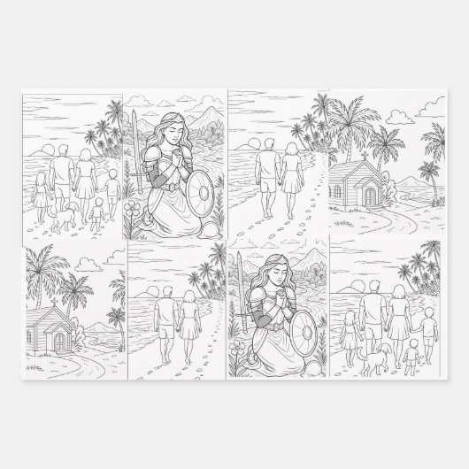 Inpakpapier Plat Vel Set van 3 (Voorkant)