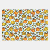 Inpakpapier plat vel set van 3 Thanksgiving  (Voorkant 3)