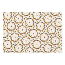 Inpakpapier plat vel set van 3 Thanksgiving 