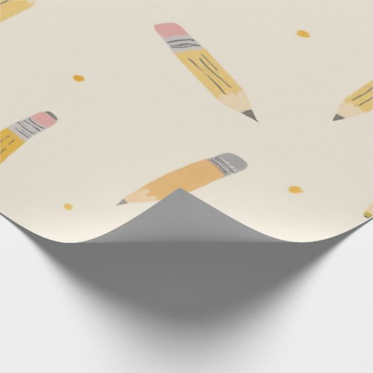 Inpakpapier (potloodpatroon met potloden) (Hoek)