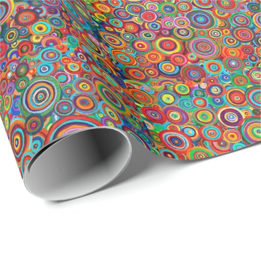Inpakpapier - Psychedelische Kunstkringen (Rol Hoek)