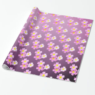Inpakpapier, roze bloesems cadeaupapier