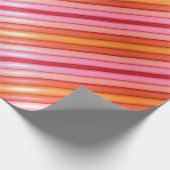 Inpakpapier - Roze en rode strepen (Hoek)