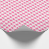 Inpakpapier, Roze en Witte Gingham Cadeaupapier (Hoek)