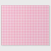 Inpakpapier, Roze en Witte Gingham Cadeaupapier (Vlak)