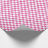  inpakpapier: roze, wit Check Gingham Cadeaupapier (Hoek)
