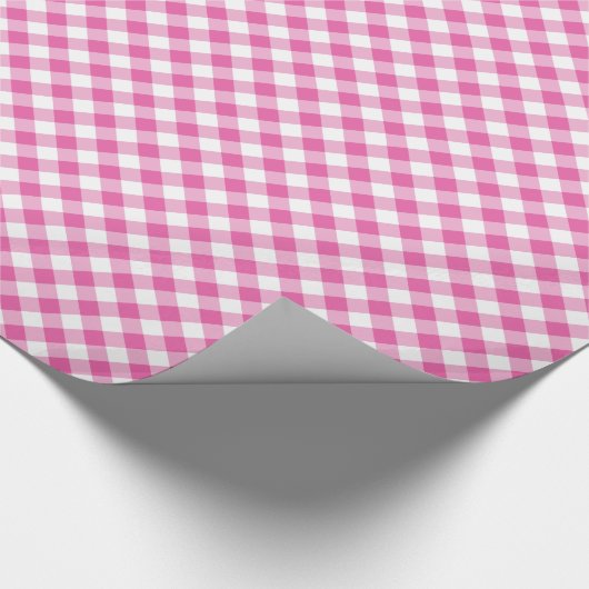 inpakpapier: roze, wit Check Gingham Cadeaupapier (Hoek)