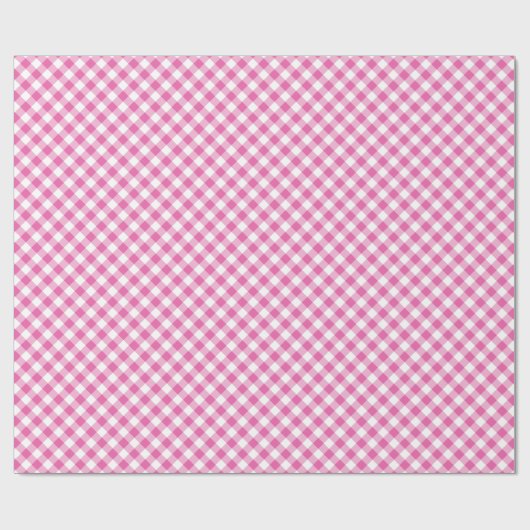 inpakpapier: roze, wit Check Gingham Cadeaupapier (Vlak)