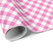  inpakpapier: roze, wit Check Gingham Cadeaupapier (Rol Hoek)