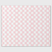 Inpakpapier Roze & Witte Geruite Vierkant (Vlak)