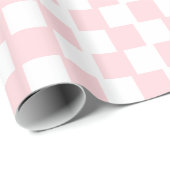 Inpakpapier Roze & Witte Geruite Vierkant (Rol Hoek)