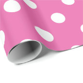  inpakpapier: roze, witte stippen cadeaupapier (Rol Hoek)