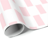 Inpakpapier Roze & Witte Streep Geruit Vierkant (Rol Hoek)