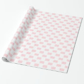 Inpakpapier Roze & Witte Streep Vierkant (Uitgerold)
