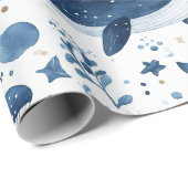 Inpakpapier, Schattige walvisontwerp, cadeauwrapro Cadeaupapier (Rol Hoek)