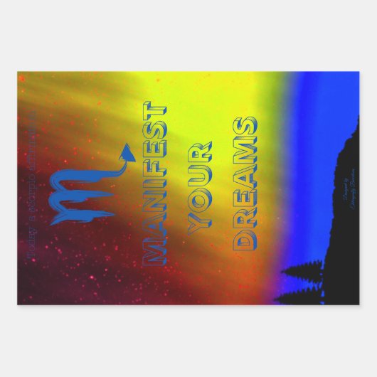 Inpakpapier- Schorpioen-Manifest uw dromen Inpakpapier Vel (Voorkant)