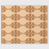 Inpakpapier - schuine bladeren in betegeld patroon (Vlak)