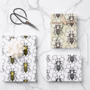 Inpakpapier set - Graphic Bees Vel