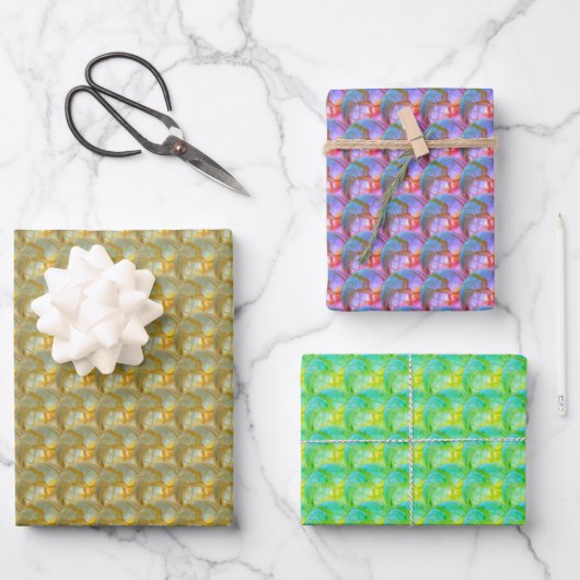 Inpakpapier Set - Rommelige knikkers Vel (Voorkant)
