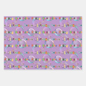 inpakpapier set van 3, rode kleurtonen (Voorkant 3)