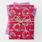 inpakpapier set van 3, rode kleurtonen vel (In situ)