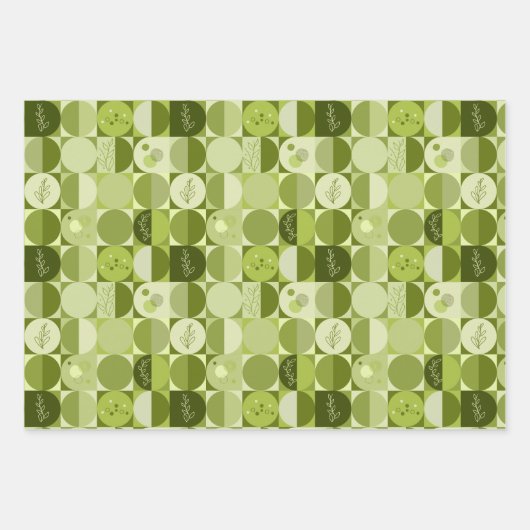 inpakpapier set van 3 vellen abstract ontwerp (Voorkant 3)