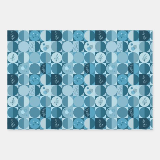 inpakpapier set van 3 vellen abstract ontwerp (Voorkant 2)