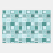 Inpakpapier set van 3 vellen geometrie design (Voorkant 2)