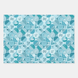 Inpakpapier set van 3 vellen geometrie design