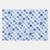 inpakpapier set van 3 vlakke vellen blauwe kleur (Voorkant 2)