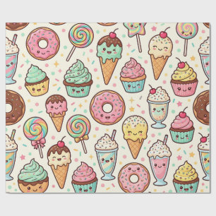 Inpakpapier Space Food Donut Ijsfeest