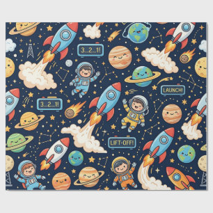 Inpakpapier Space Rocket Countdown