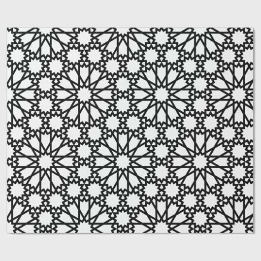 Inpakpapier - Sterpatroon B / W (Vlak)