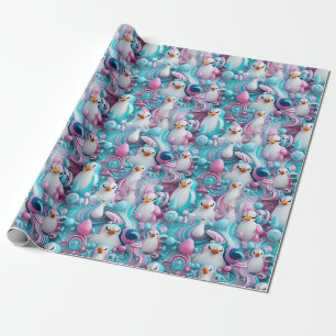 Inpakpapier - Transgender Pride Pinguïns 1