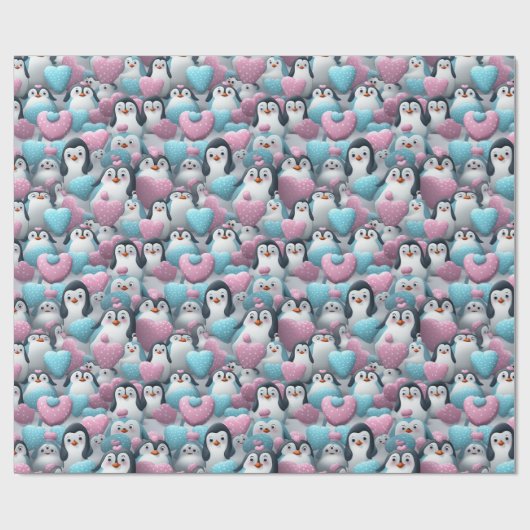 Inpakpapier - Transgender Pride Pinguïns 2 (Vlak)