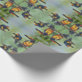 Inpakpapier - Tropische vogels 02 (Hoek)