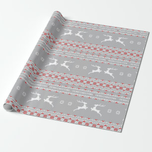 inpakpapier - Ugly kerstSweater Grey