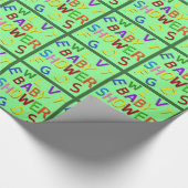 inpakpapier van groen Baby shower (Hoek)