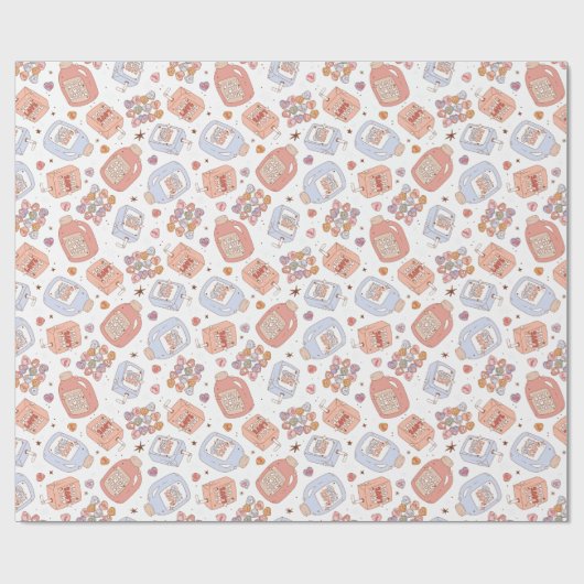 inpakpapier van Retro Valentijns (Vlak)