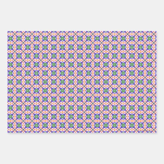 Inpakpapier - Variaties op vijfkleurige boogie (Voorkant 3)