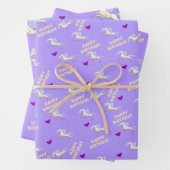 Inpakpapier vellen Happy Birthday eenhoorn (In situ)