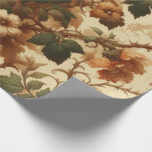 Inpakpapier - verbrand Sinaasappel, crème, mos gro (Hoek)