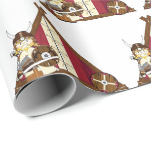 Inpakpapier - Viking krijger