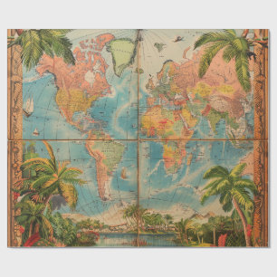 Inpakpapier - Vintage Atlas Inpakpapier