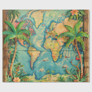 Inpakpapier - Vintage Atlas Inpakpapier
