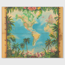 Inpakpapier - Vintage Atlas Inpakpapier