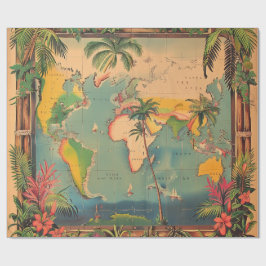 Inpakpapier - Vintage Atlas Inpakpapier
