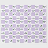 Inpakpapier: Violet Faux-Patchwork Patroon Cadeaupapier (Vlak)