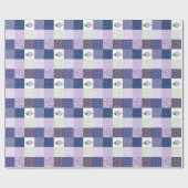Inpakpapier: Violet Faux-Patchwork Patroon Cadeaupapier (Vlak)