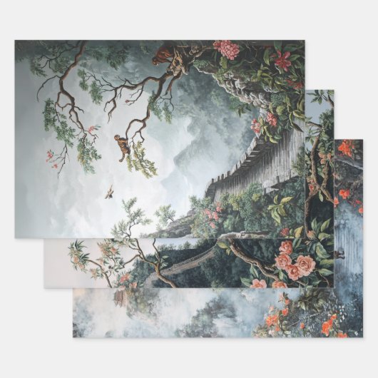 Inpakpapier voor Decoupage Chinoiserie Inspired (Set)